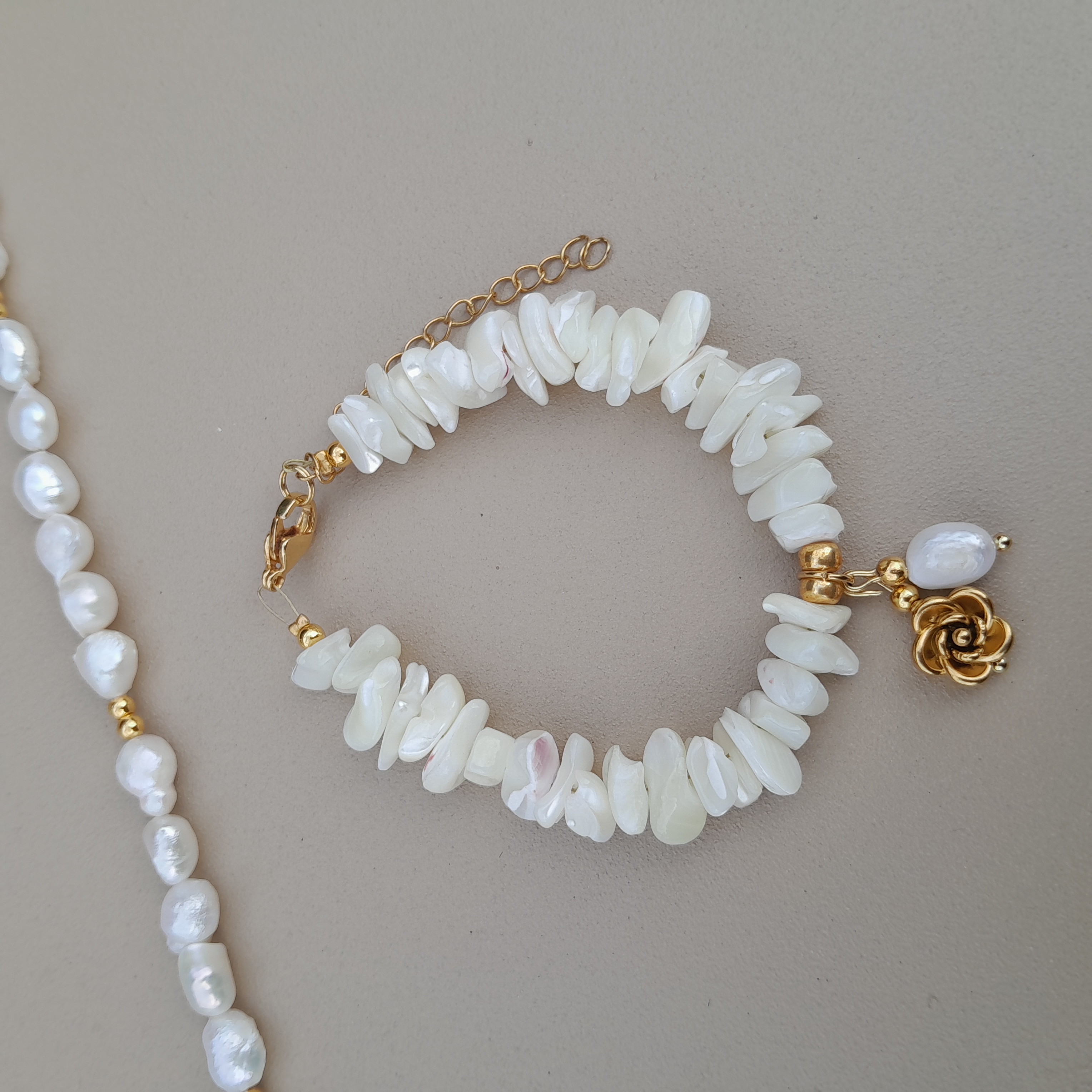 Armband Schelpkralen Wit
