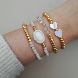 Armband Goud / Beige Shine