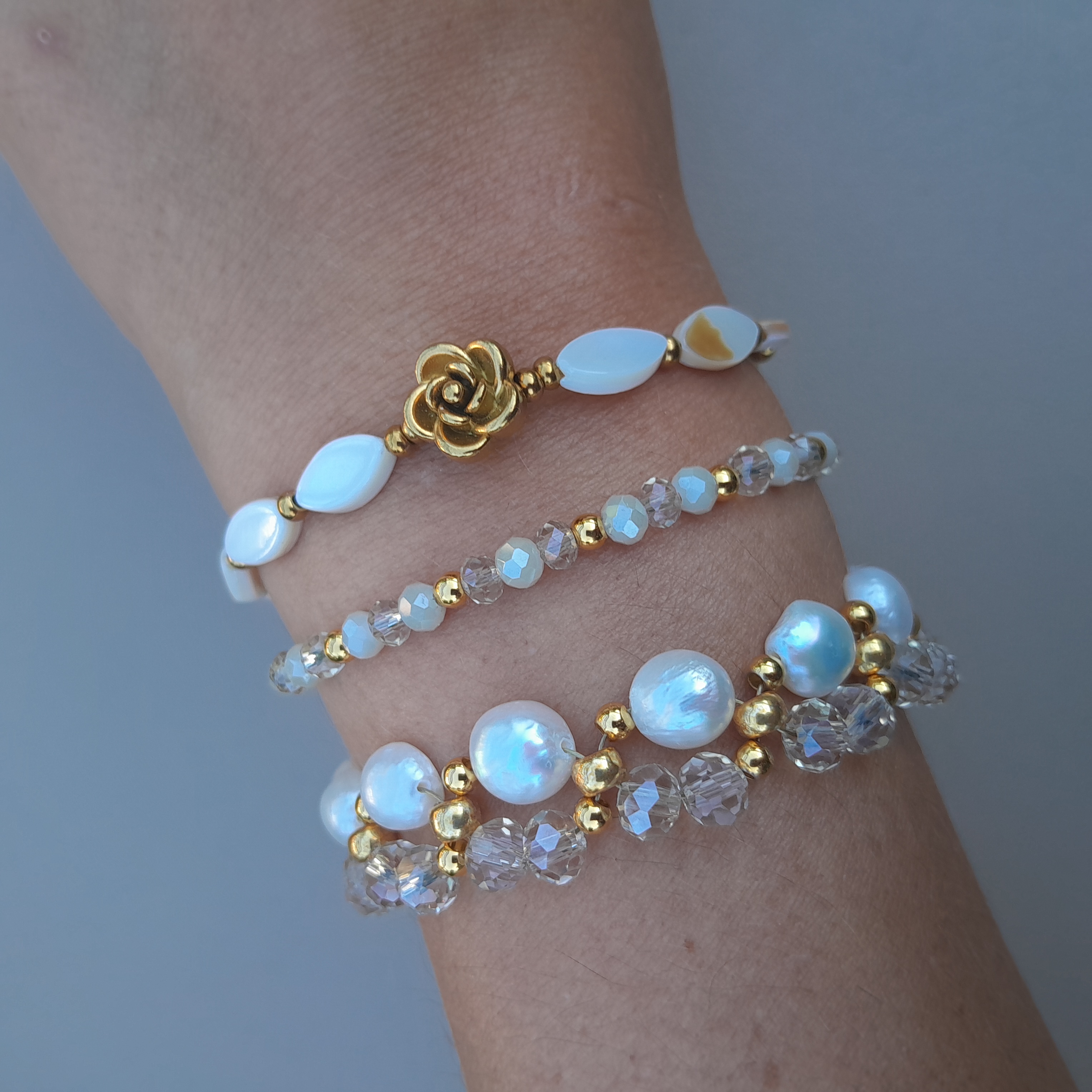 Armband Zoetwaterparel Luxe