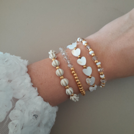 Armband Goud/Beige Shine