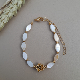 Armband Roos Beige