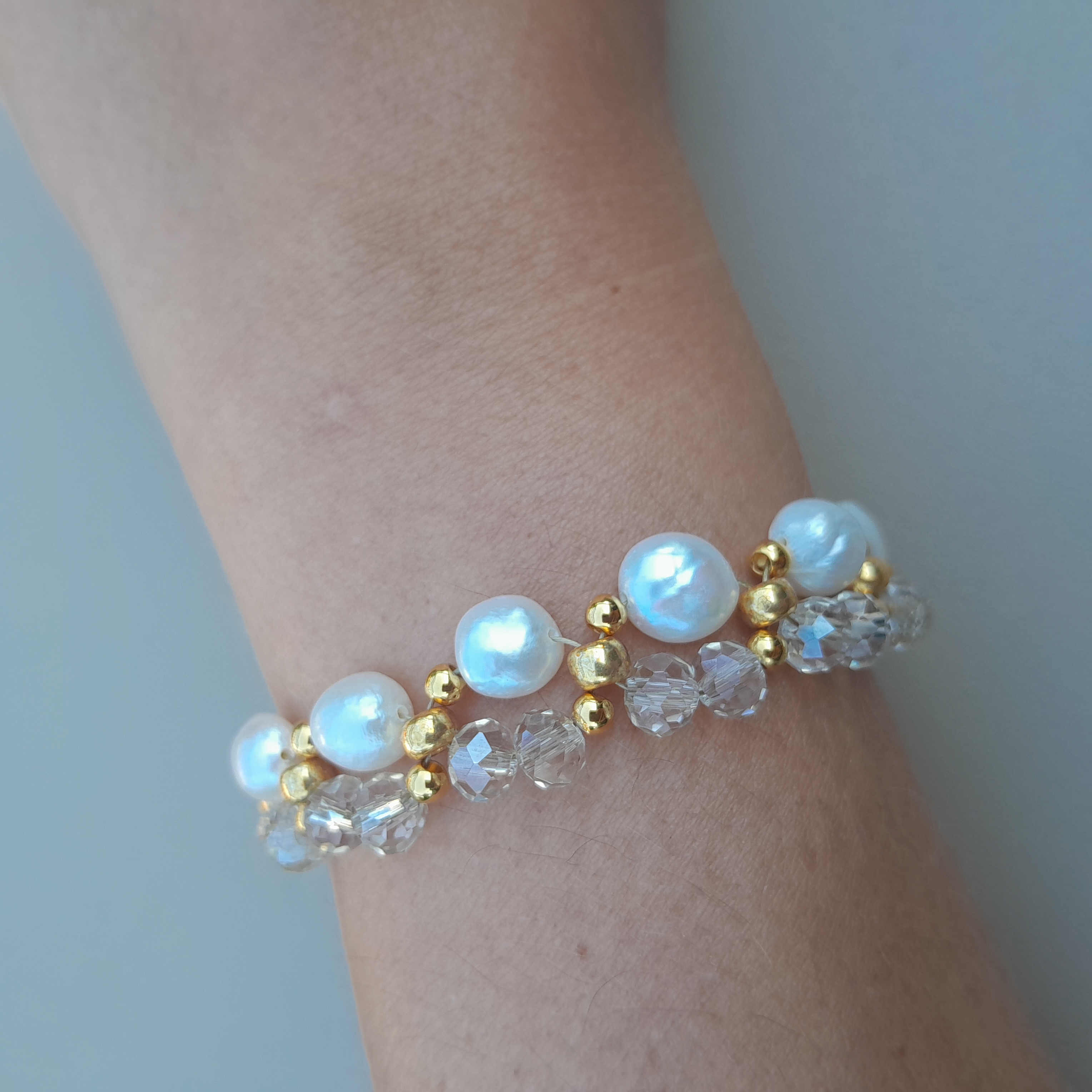 Armband Zoetwaterparel Luxe