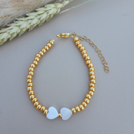 Armband Goud Hartjes