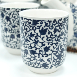 Kruidenthee Servies - Blauw Patroon