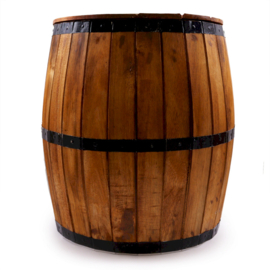 Biervat Tafel - Naturel - Albasia Hout - Met Opbergruimte - 60cmx48.5cm