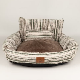 Sofa Hondenmand Klein – Bruine Strepen 50x50x26 cm