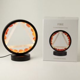 Edelsteen Halo Lamp – Vuur – Carneool & Seleniet