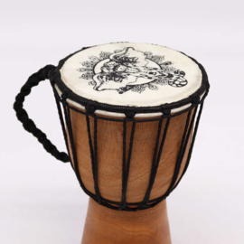 Handgemaakte Djembé-Trommel met Brede Bovenkant - 20 cm