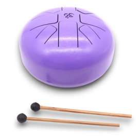 Medium Stalen Tong Geluksdrumss Om Violet - 22x16cm
