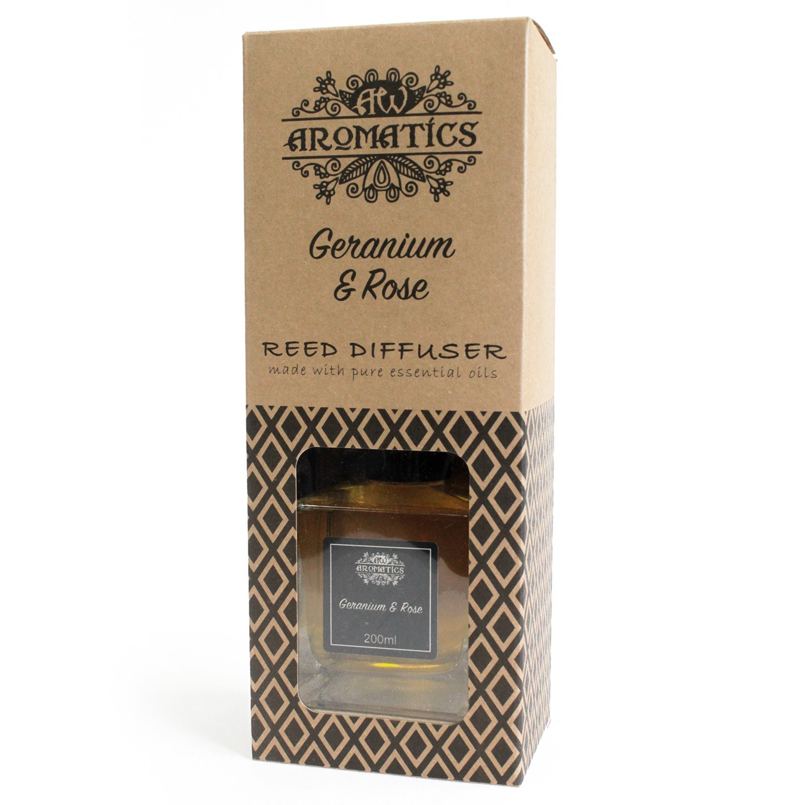 Geurstokjes - Geranium & Roos - 200ml Riet Diffuser