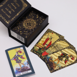 Goudfolie Tarotkaarten Set met Boek - Laat De Magie Beginnen
