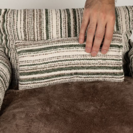 Medium Sofa Hondenmand Bruine Strepen – 60x60x28 cm