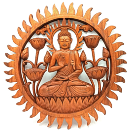 Boeddha & Lotus Paneel – Dia 40 cm