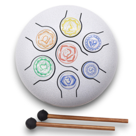 Medium Stalen Tong Geluksdrumss 7 Chakra - 17x13cm