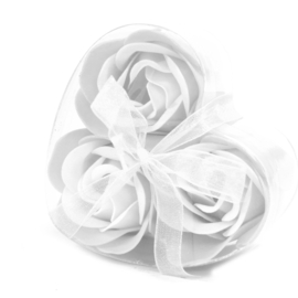 Luxe Zeepbloemen Witte Zeeprozen – 3 Stuks