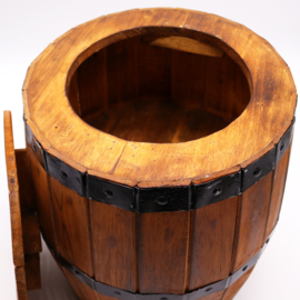 Biervatkruk - Naturel - Albasia Hout - Met Opbergruimte - 38cmx32cm