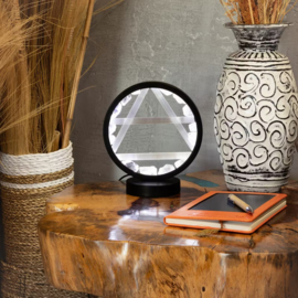 Edelsteen Halo Lamp – Lucht – Bergkristal & Seleniet
