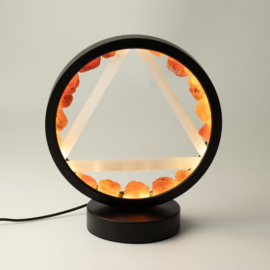Edelsteen Halo Lamp – Vuur – Carneool & Seleniet