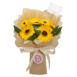 Groot Zeepbloemen Boeket Zonnebloemen – Liefde is Eeuwig