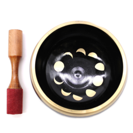 Maanfase Klankschaal - Zwart - 14cm
