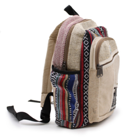 Rugzak -Hemp - Zig Zag Ritsen - Small