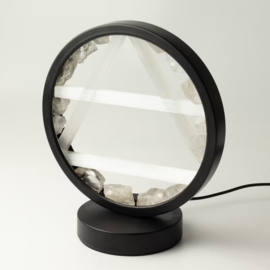 Edelsteen Halo Lamp – Lucht – Bergkristal & Seleniet