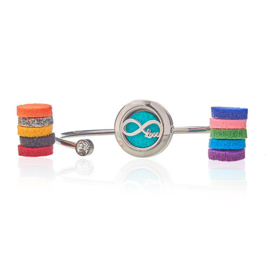 Aromatherapie Geurarmband met Kristal – Oneindige Liefde – 20mm