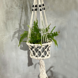 Macramé Plantenhanger Naturel – Handgemaakt – 77cm