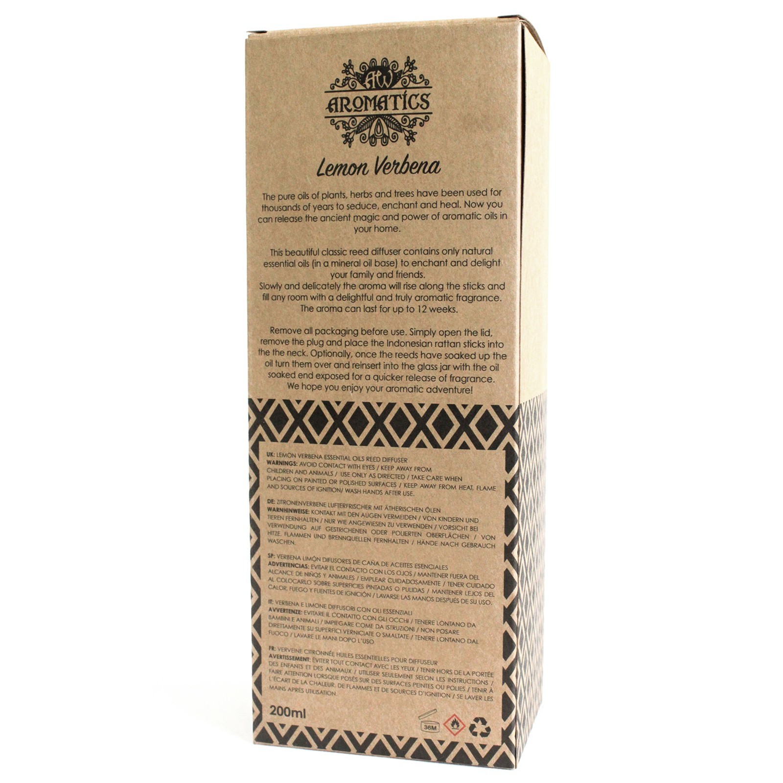 Geurstokjes - Citroen Verbana - 200ml Riet Diffuser