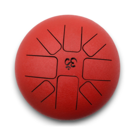 Medium Stalen Tong Geluksdrumss Om Rood - 22x16cm