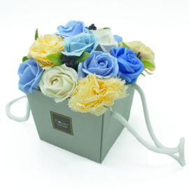 Zeepbloemen Boeket – Blauwe Bruiloft Bloemen