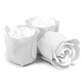 Luxe Zeepbloemen Witte Zeeprozen – 3 Stuks