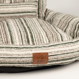 Sofa Hondenmand Klein – Bruine Strepen 50x50x26 cm