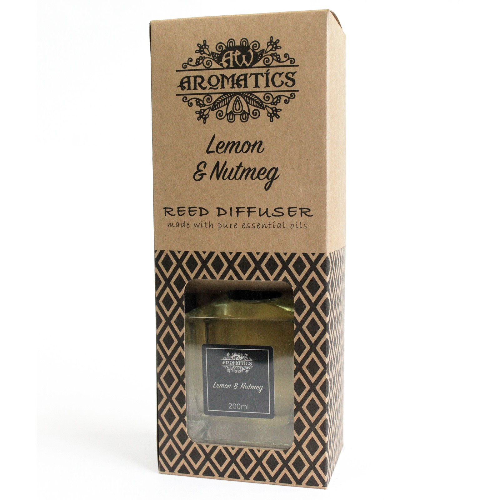 Geurstokjes - Citoen & Nootmuskaat - 200ml Riet Diffuser