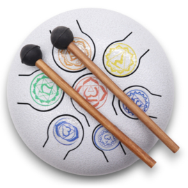 Medium Stalen Tong Geluksdrumss 7 Chakra - 17x13cm