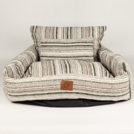 Medium Sofa Hondenmand Bruine Strepen – 60x60x28 cm