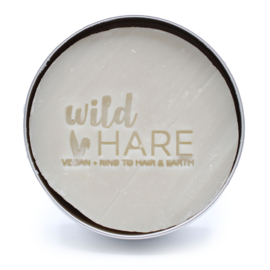 Vegan Wild Hare Shampoo Bar in Blik - 60gr - Harige Kokosnoot