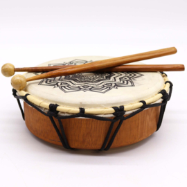 Mandala Sjamanistische Trommel met Stokken - 20cm