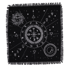 Esoterisch Altaardoek - Maan, Zon & Kaart