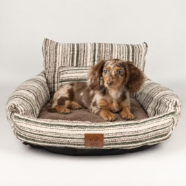 Sofa Hondenmand Klein – Bruine Strepen 50x50x26 cm
