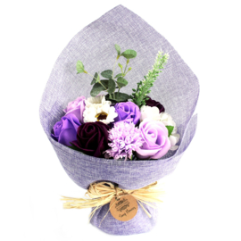 Luxe Zeepbloemen Boeket Paars - Elegante Zeeprozen