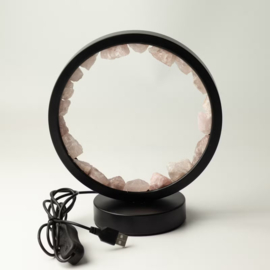 Edelsteen Halo Lamp – Zen Lichaam – Rozenkwarts