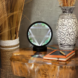 Edelsteen Halo Lamp – Aarde – Aventurijn & Seleniet