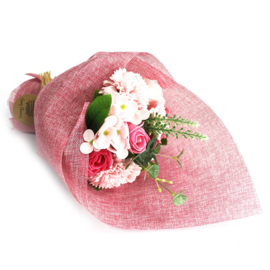 Luxe Zeepbloemen Boeket Roze – Liefdevolle Zeeprozen