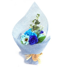 Luxe Zeepbloemen Boeket Blauw – Rustgevende Zeeprozen