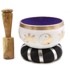 Yin Yang Klankschaal - Wit & Paars - 10.7cm