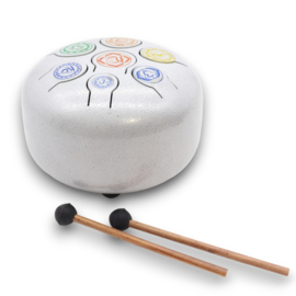 Medium Stalen Tong Geluksdrumss 7 Chakra - 17x13cm
