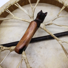Sjamanentrommel & Stok – Geest van de Wolf – Stembaar – 40 cm