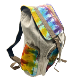 Tiedye Hennep Grote Vierkante Rugzak