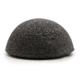 Natuurlijke Japanse Konjac Spons – Houtskool 3.5x7cm